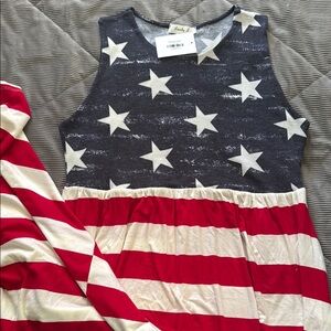 Red White Blue Maxi Dress